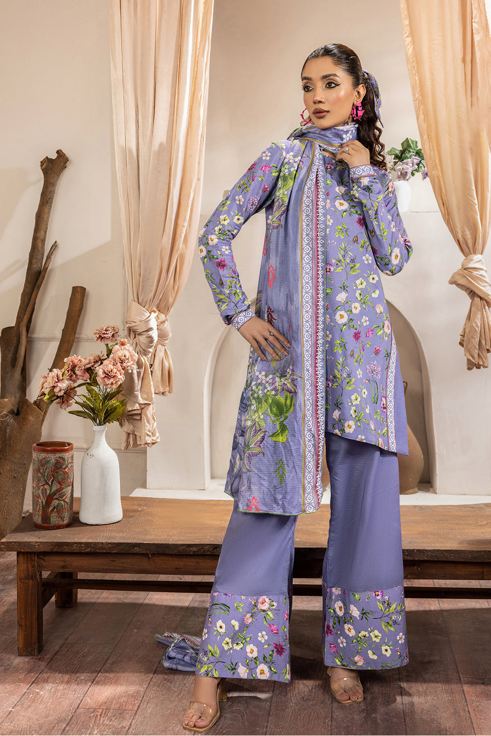 RAD - 01 - SAFWA RADA PRINTED DORIA VISCOSE 3-PIECE COLLECTION VOL 01