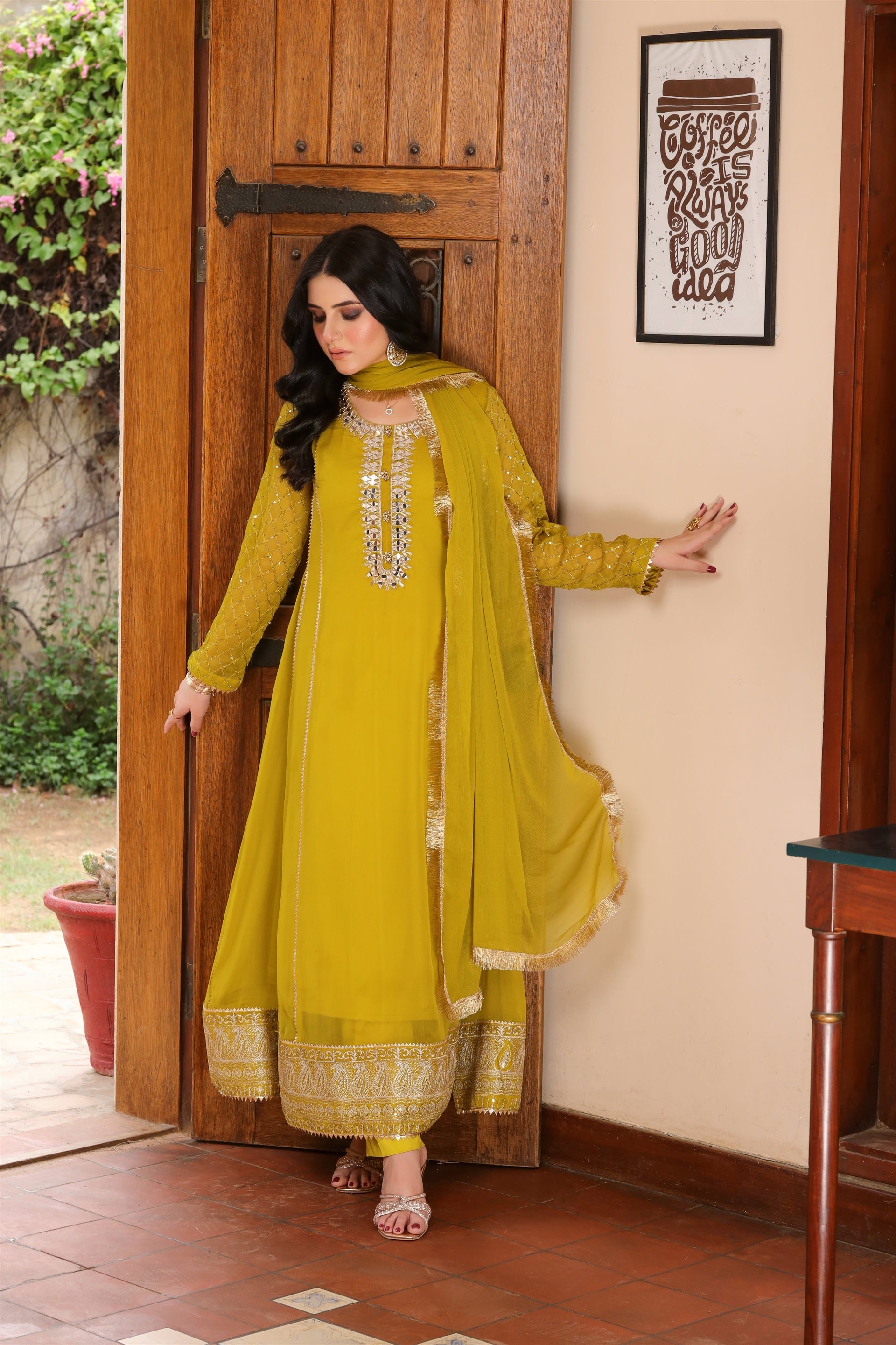 KURTI-123 - MUSTARD - PRET