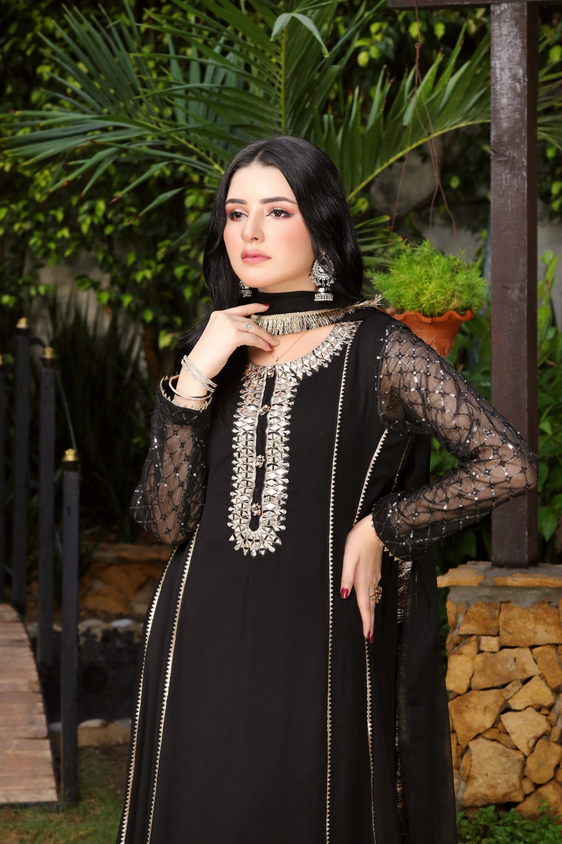 KURTI-123 - BLACK - PRET