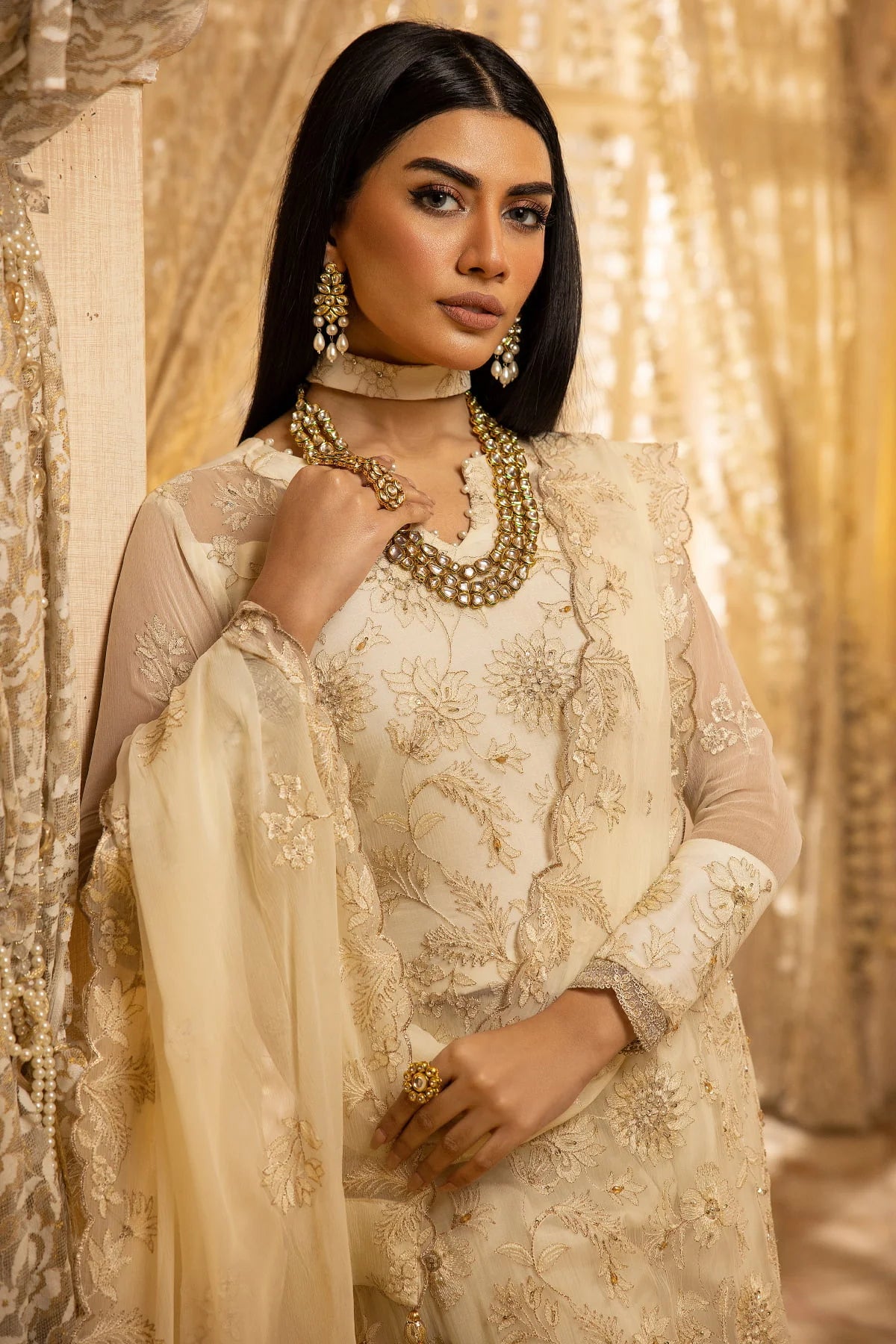 Naqsh N-13 : Unstitched Luxury Chiffon 3PC