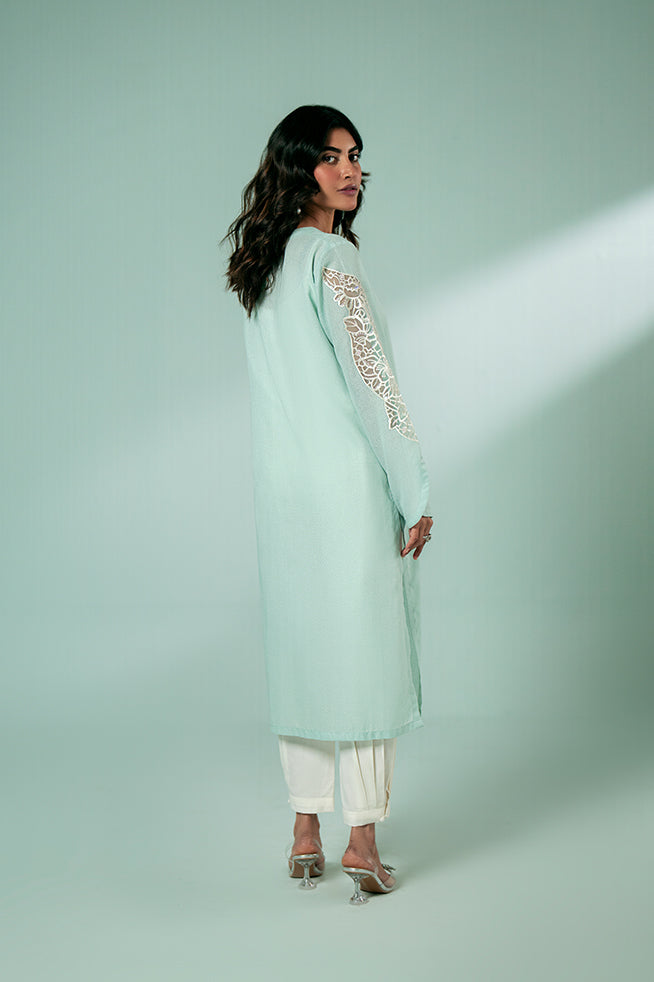 Sky Blue Embroidered Kurta