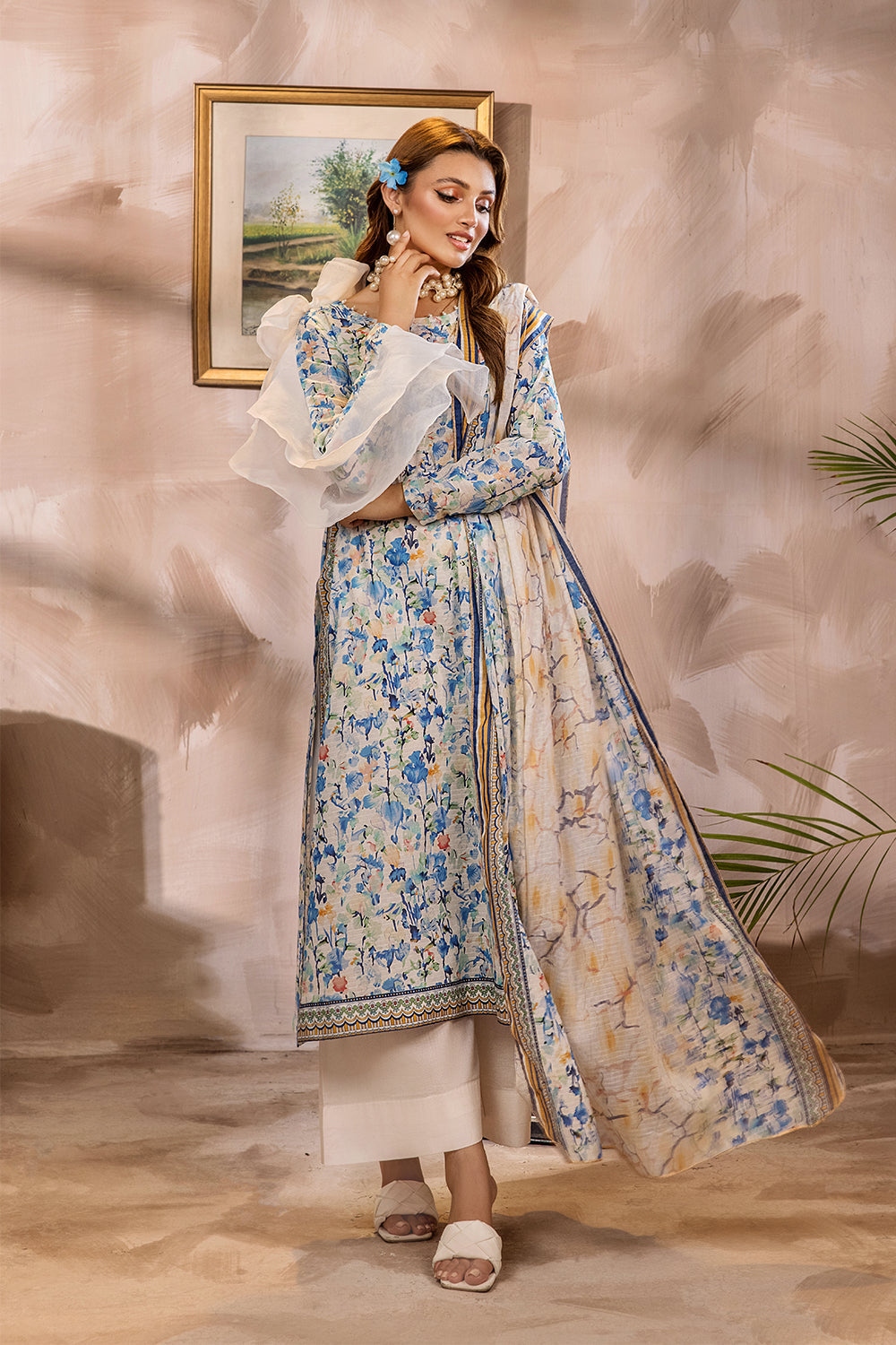 SAF-25-SAFWA SAFRON 3-PIECE FINE DIGITAL PRINTED UNSTITCHED LAWN COLLECTION VOL-03