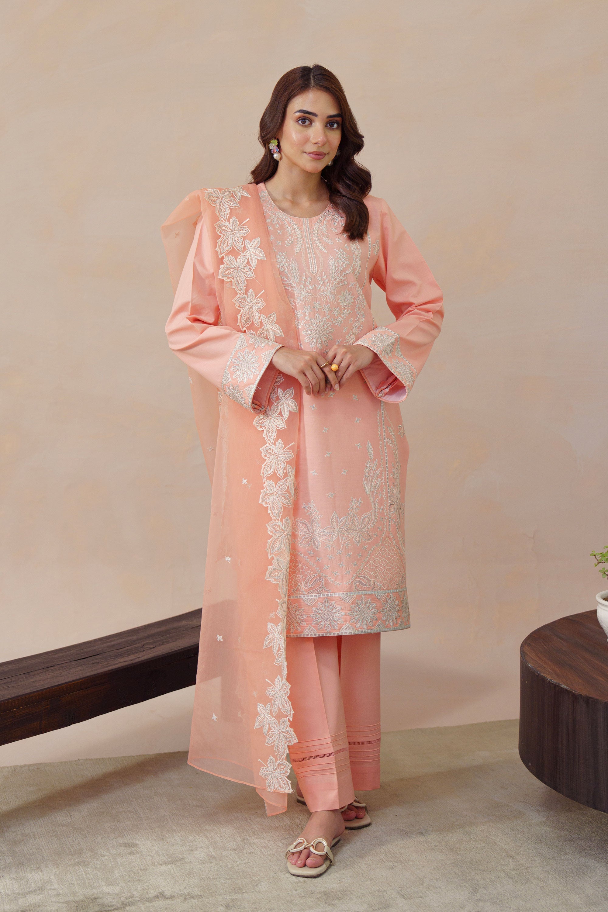 Nisa-3Pc Embroidered