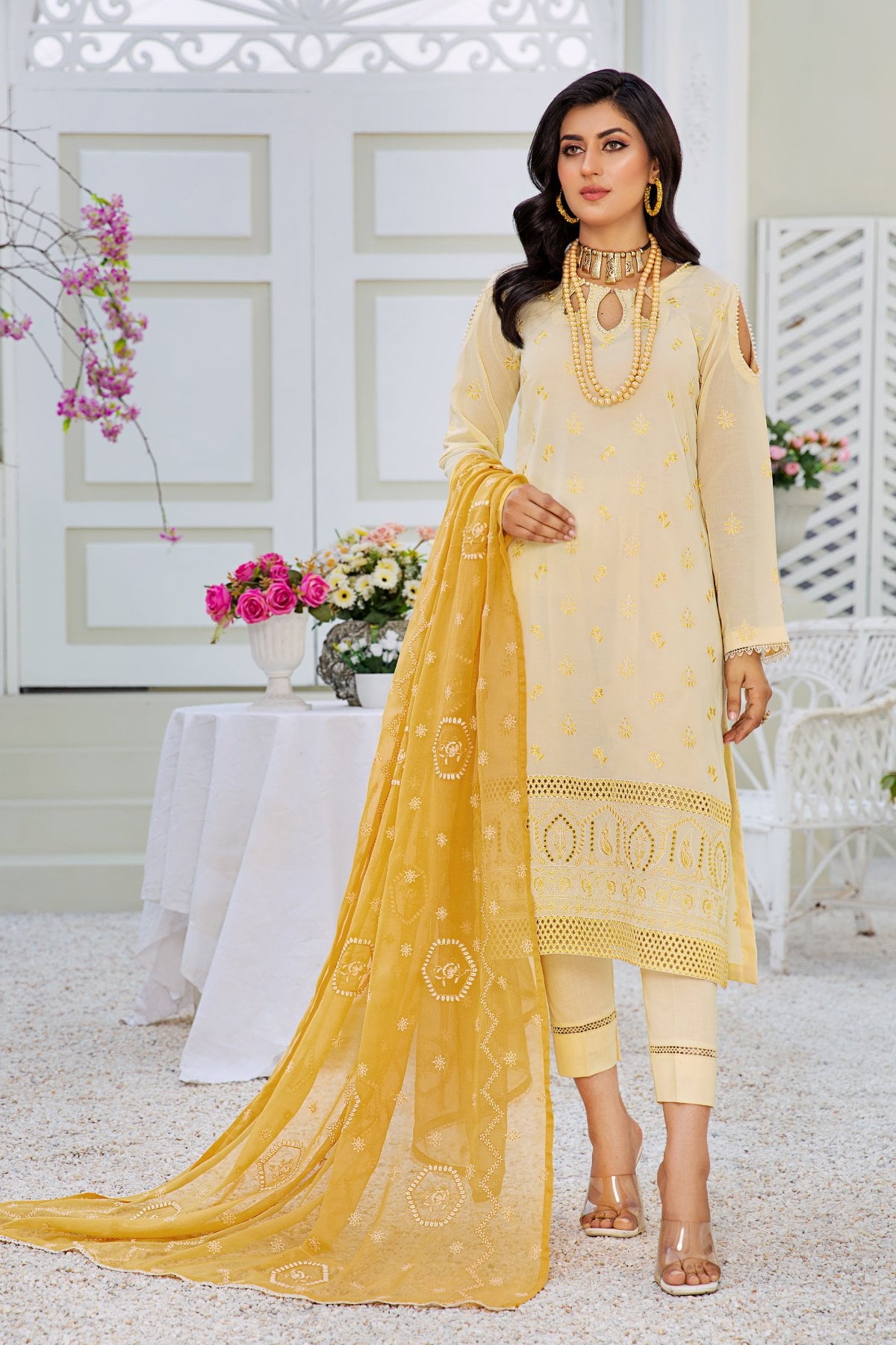 TEHWAR - EMBROIDERED SWISS LAWN - TR-02 - UNSTITCHED