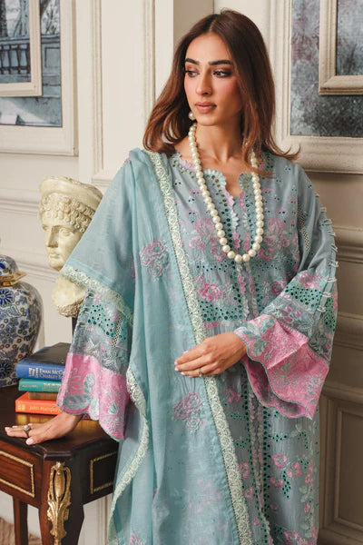 Surkhru S-22 : Unstitched Embroidered Lawn 3pc