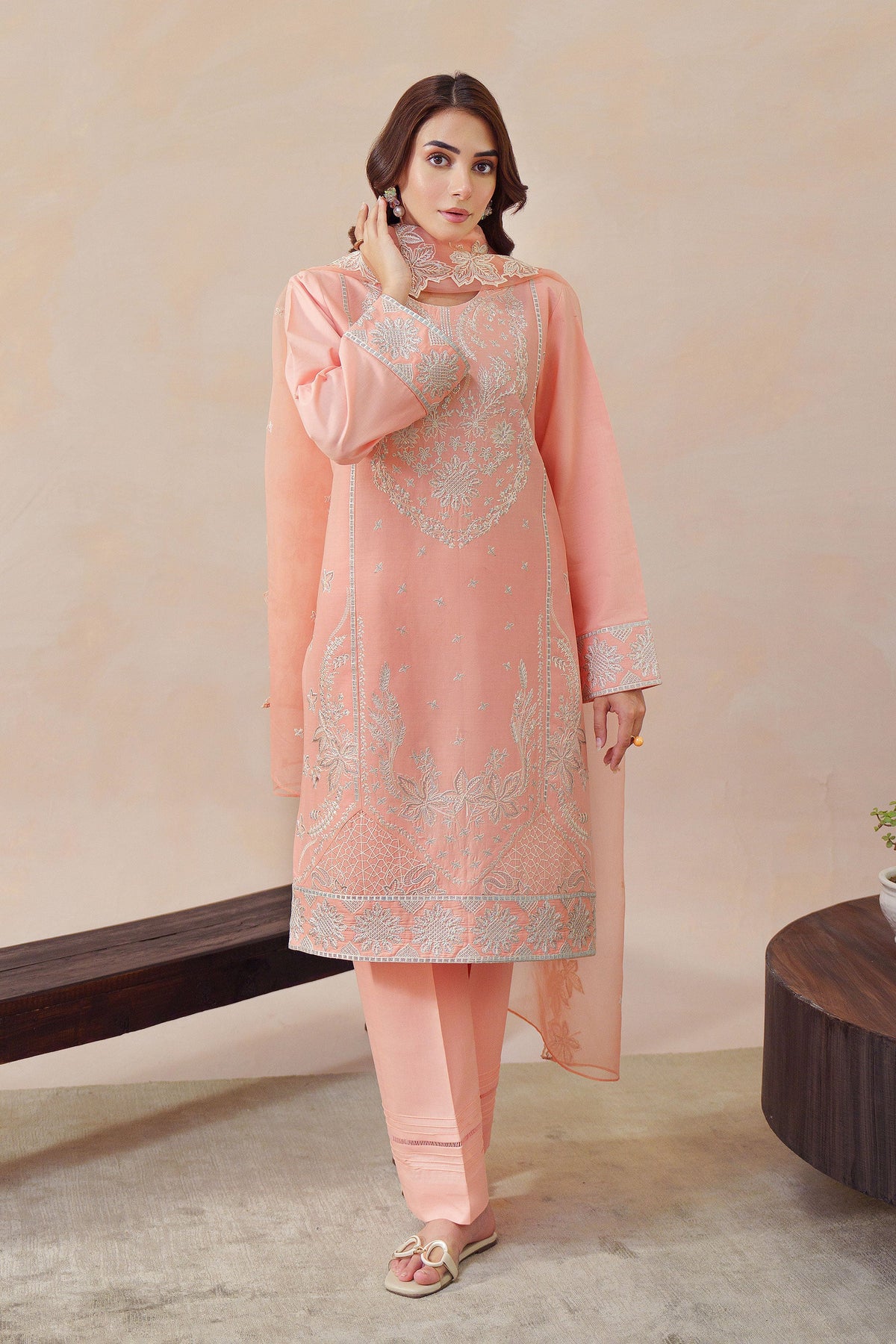 Nisa-3Pc Embroidered