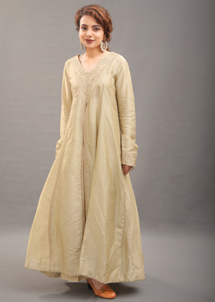 DURE SHAHWAR - MAAHRU SILK'21 - BEIGE - LUXURY PRET