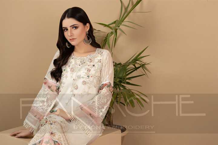 KURTI-149 - WHITE - FLORENCE - LUXURY PRET,Kurta Set