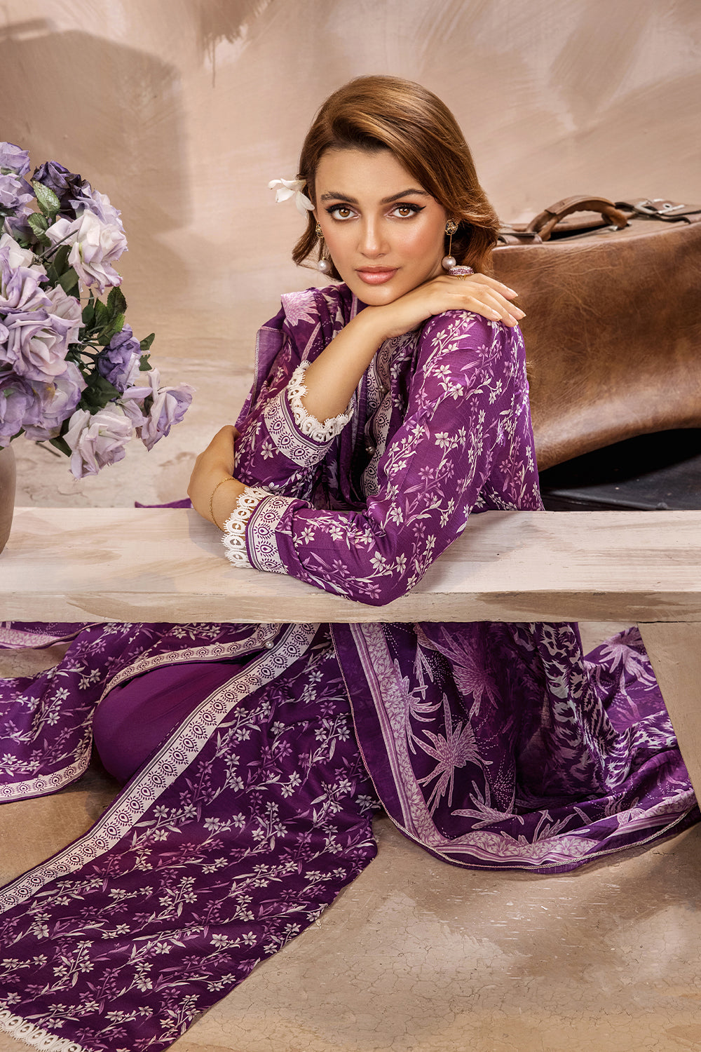 SAF-27-SAFWA SAFRON 3-PIECE FINE DIGITAL PRINTED UNSTITCHED LAWN COLLECTION VOL-03