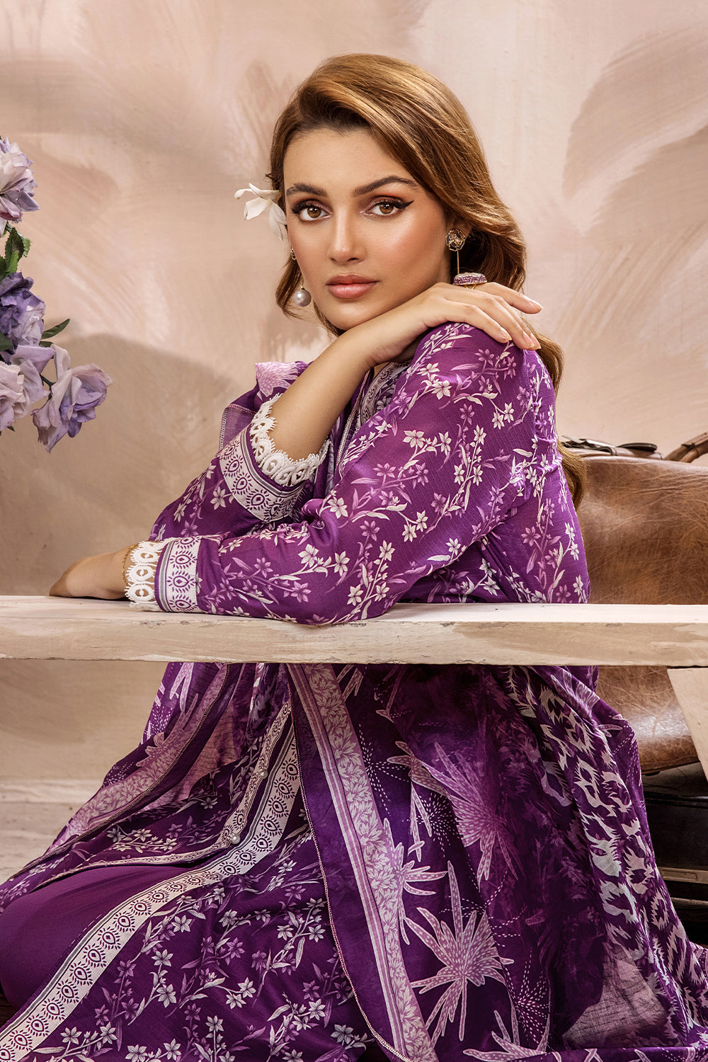 SAF-27-SAFWA SAFRON 3-PIECE FINE DIGITAL PRINTED UNSTITCHED LAWN COLLECTION VOL-03