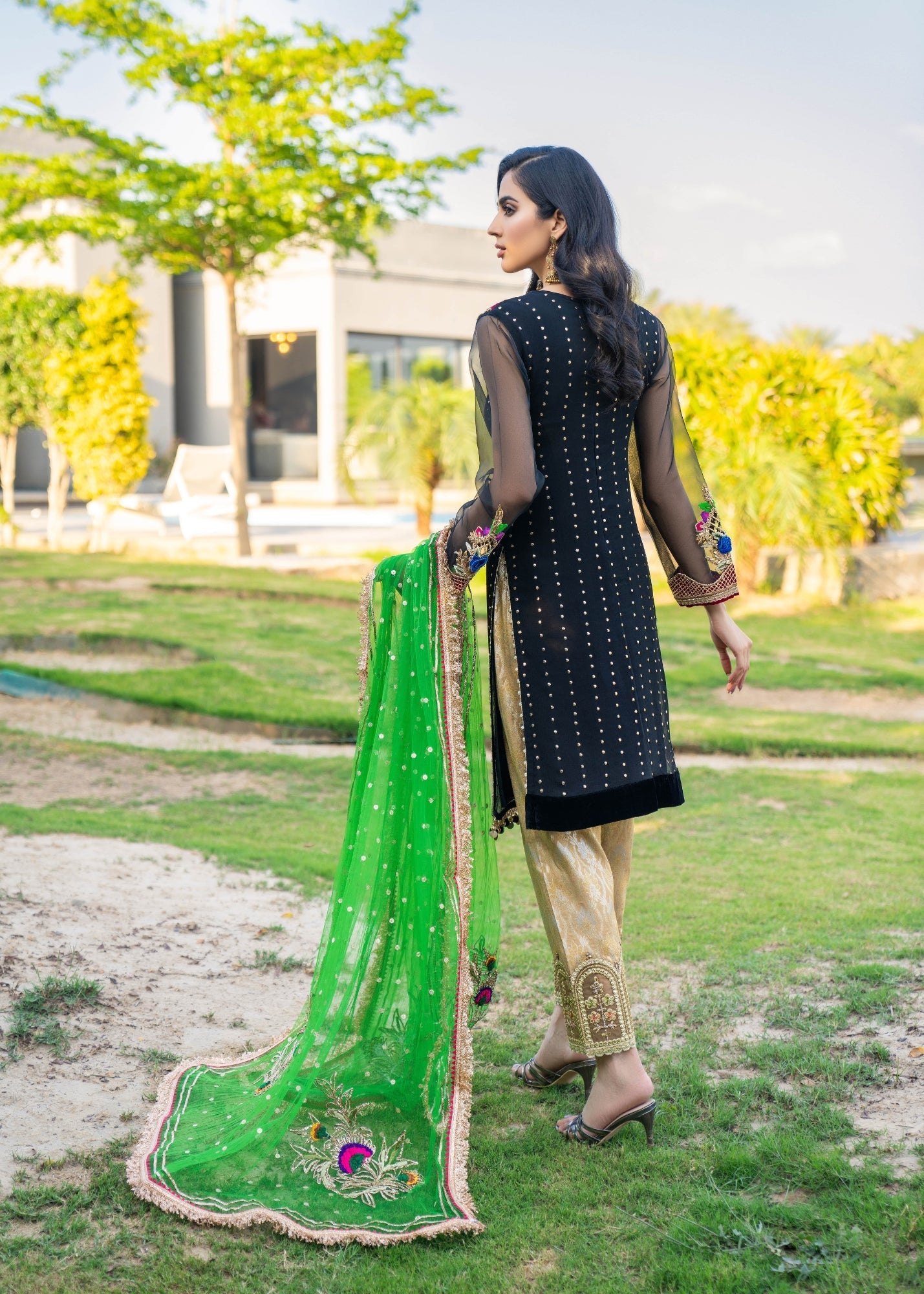 KHUDA BAKSH - SALINA - (Z-279 - BLACK) - LUXURY PRET