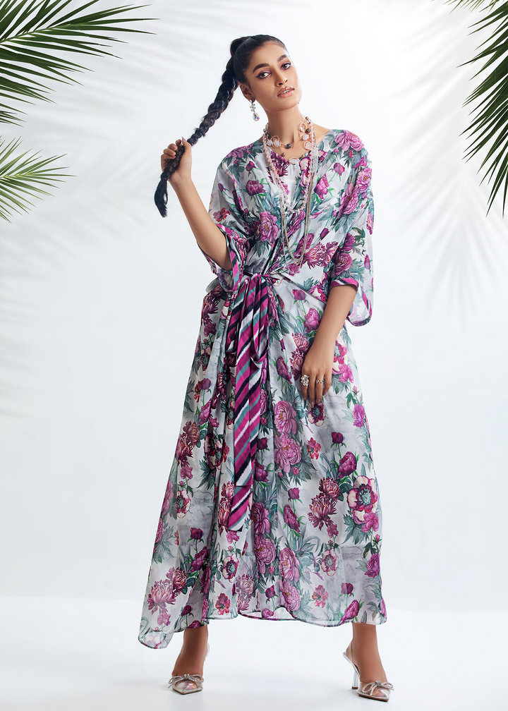 DURE SHAHWAR - DHANAK'22 - FLORAL ASYMMETRICAL - D-08- LUXURY PRET