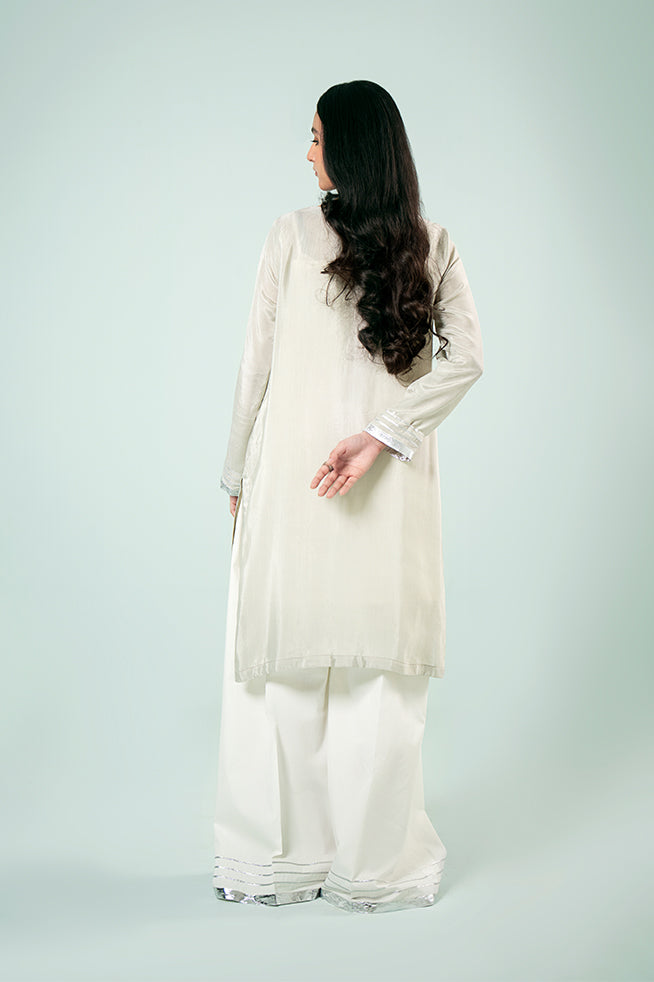 Silver Panelled Kurta