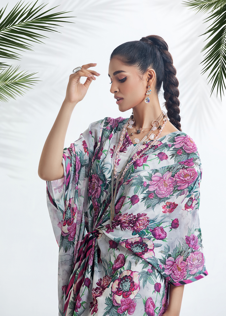 DURE SHAHWAR - DHANAK'22 - FLORAL ASYMMETRICAL - D-08- LUXURY PRET