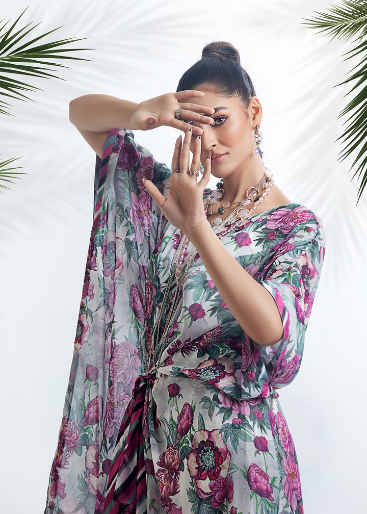 DURE SHAHWAR - DHANAK'22 - FLORAL ASYMMETRICAL - D-08- LUXURY PRET