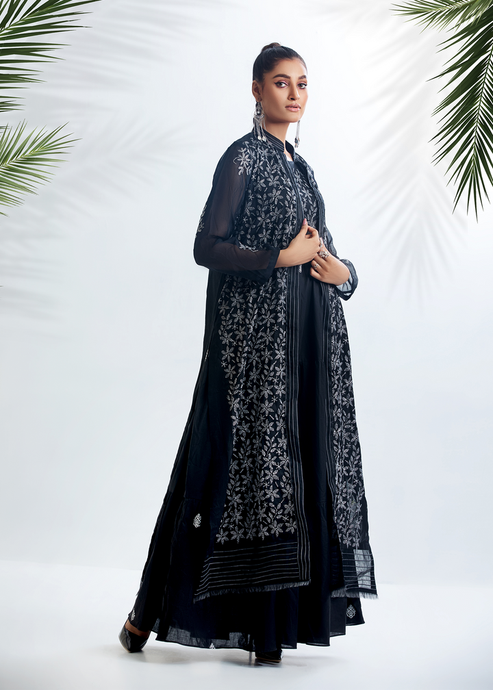 DURE SHAHWAR - DHANAK'22 - BLACK MAXI - D-09 - LUXURY PRET