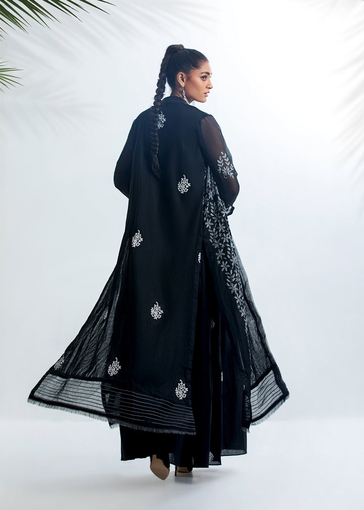 DURE SHAHWAR - DHANAK'22 - BLACK MAXI - D-09 - LUXURY PRET