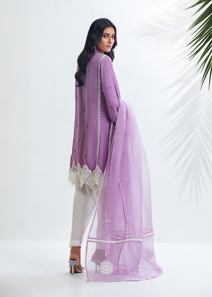 DURE SHAHWAR - DHANAK'22 - LILAC - D-01 - LUXURY PRET