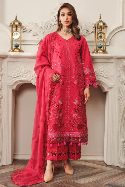 Surkhru S-24 : Unstitched Embroidered Lawn 3pc