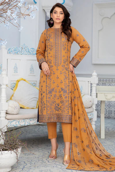 Dastak DK-42 : Embroidered Lawn 3pc