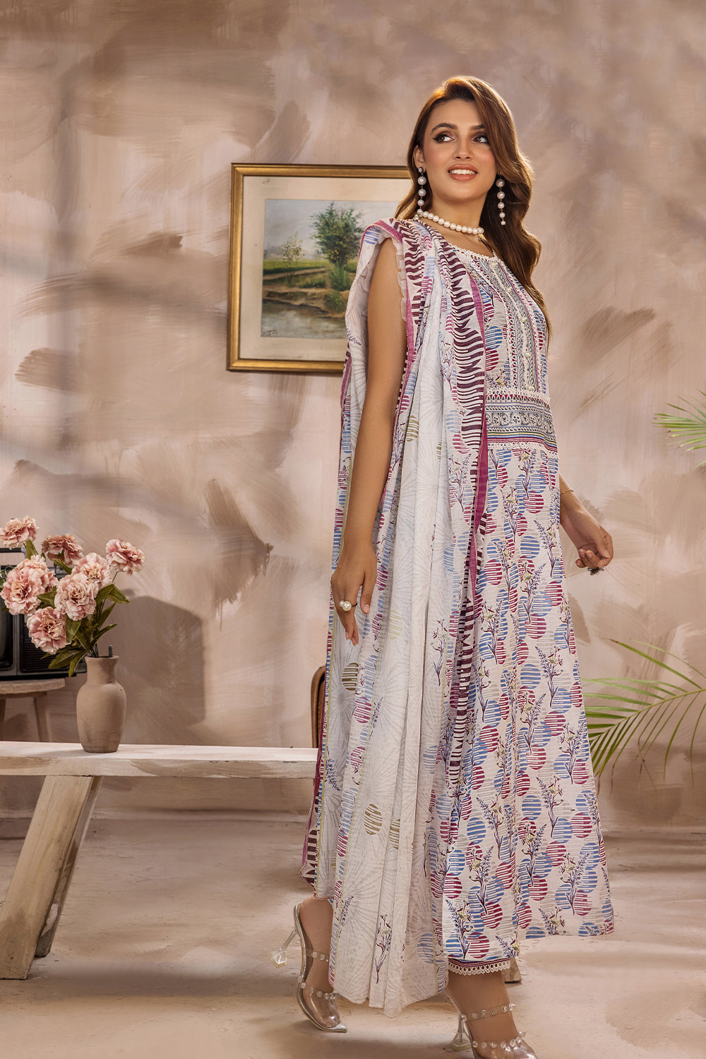 SAF-29-SAFWA SAFRON 3-PIECE FINE DIGITAL PRINTED UNSTITCHED LAWN COLLECTION VOL-03