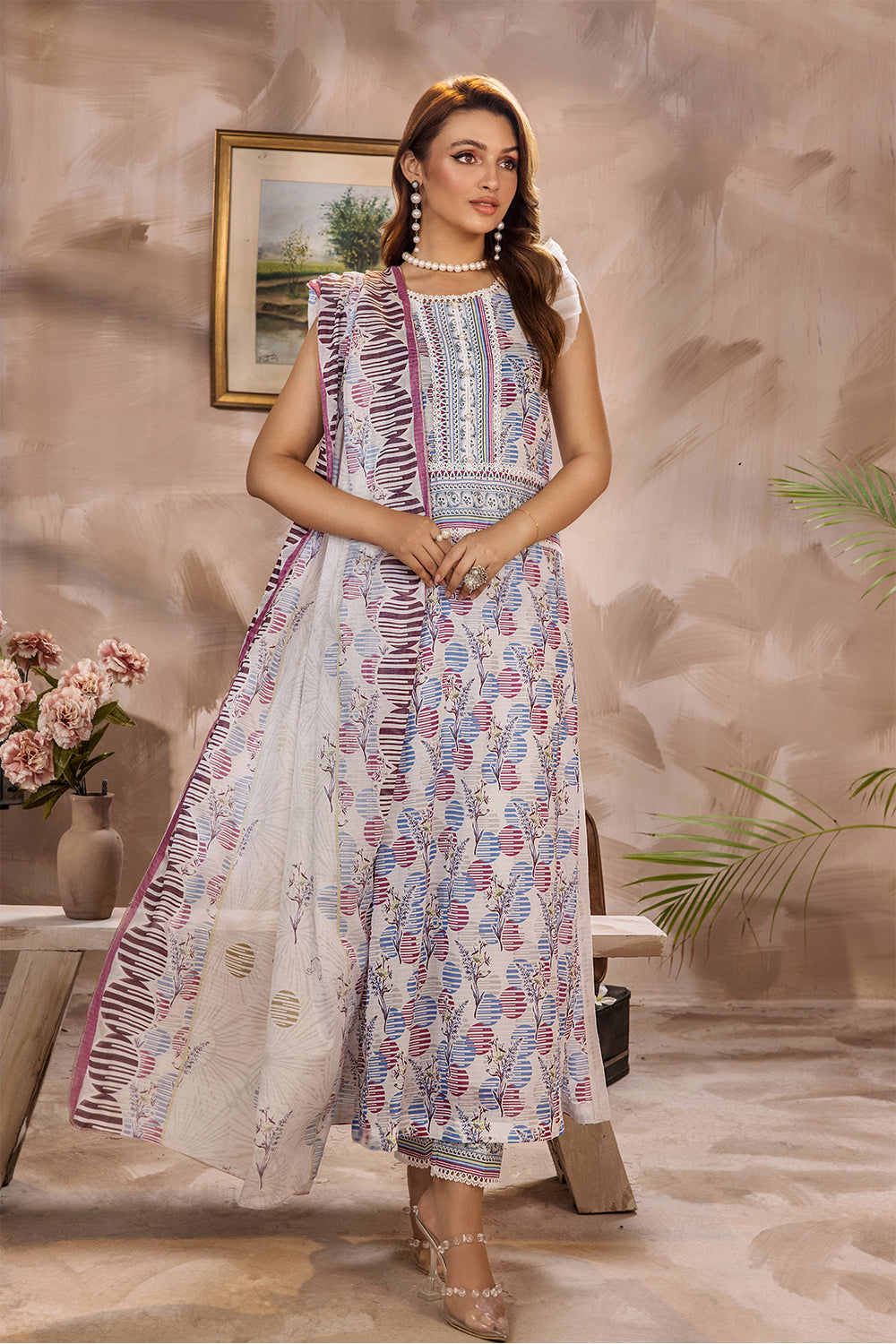 SAF-29-SAFWA SAFRON 3-PIECE FINE DIGITAL PRINTED UNSTITCHED LAWN COLLECTION VOL-03