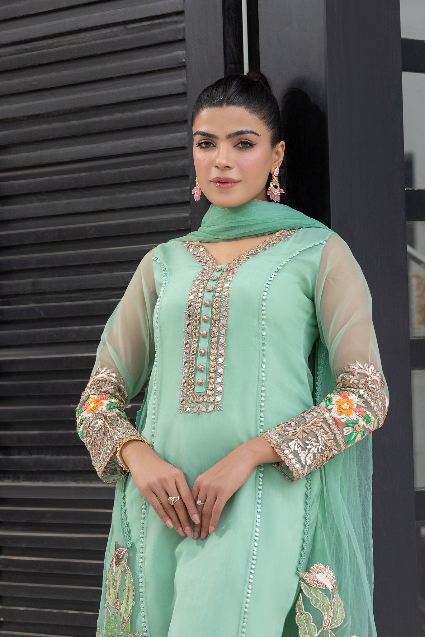 KHUDA BAKSH - M-106 - MINT GREEN - PRET