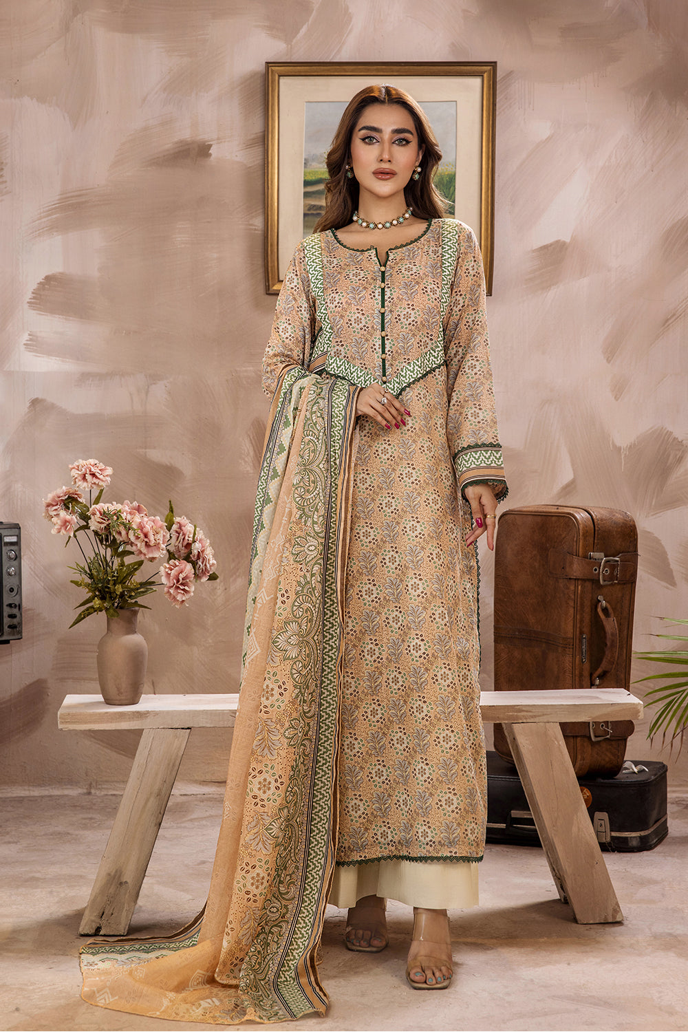 SAF-31-SAFWA SAFRON 3-PIECE FINE DIGITAL PRINTED UNSTITCHED LAWN COLLECTION VOL-03