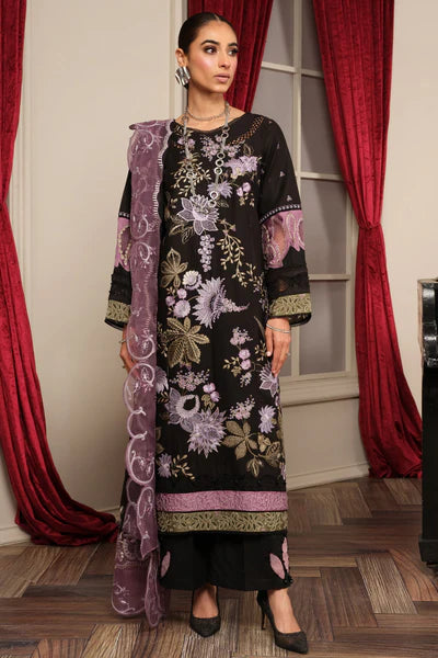 Surkhru S-26 : Unstitched Embroidered Lawn 3pc