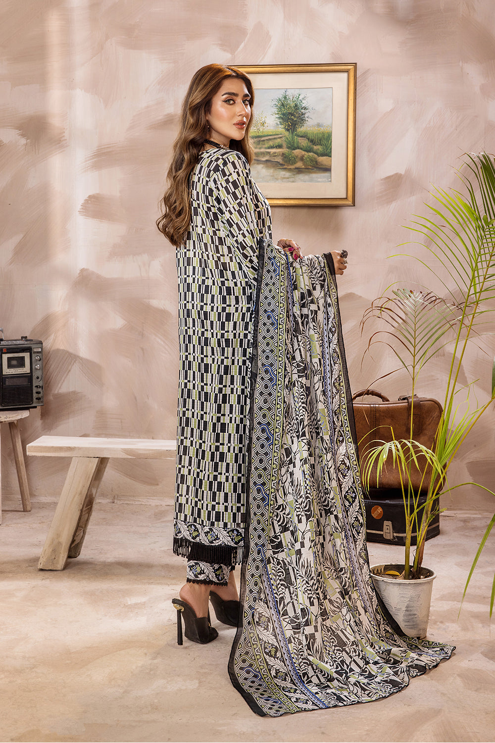 SAF-32-SAFWA SAFRON 3-PIECE FINE DIGITAL PRINTED UNSTITCHED LAWN COLLECTION VOL-03