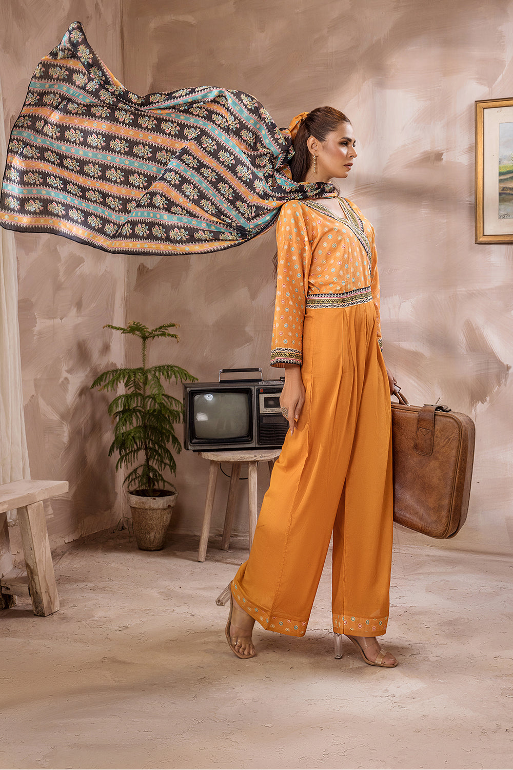 SAF-33-SAFWA SAFRON 3-PIECE FINE DIGITAL PRINTED UNSTITCHED LAWN COLLECTION VOL-03