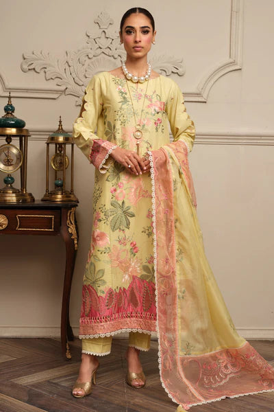 Surkhru S-28 : Unstitched Embroidered Lawn 3pc