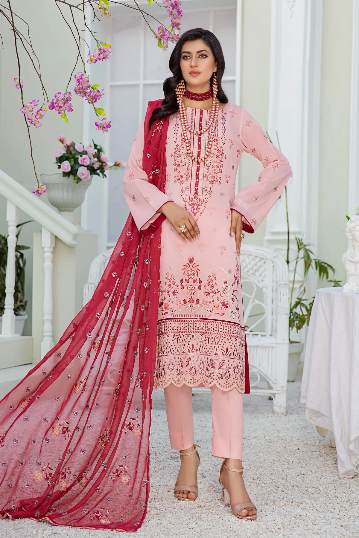 TEHWAR - EMBROIDERED SWISS LAWN - TR-09 - UNSTITCHED