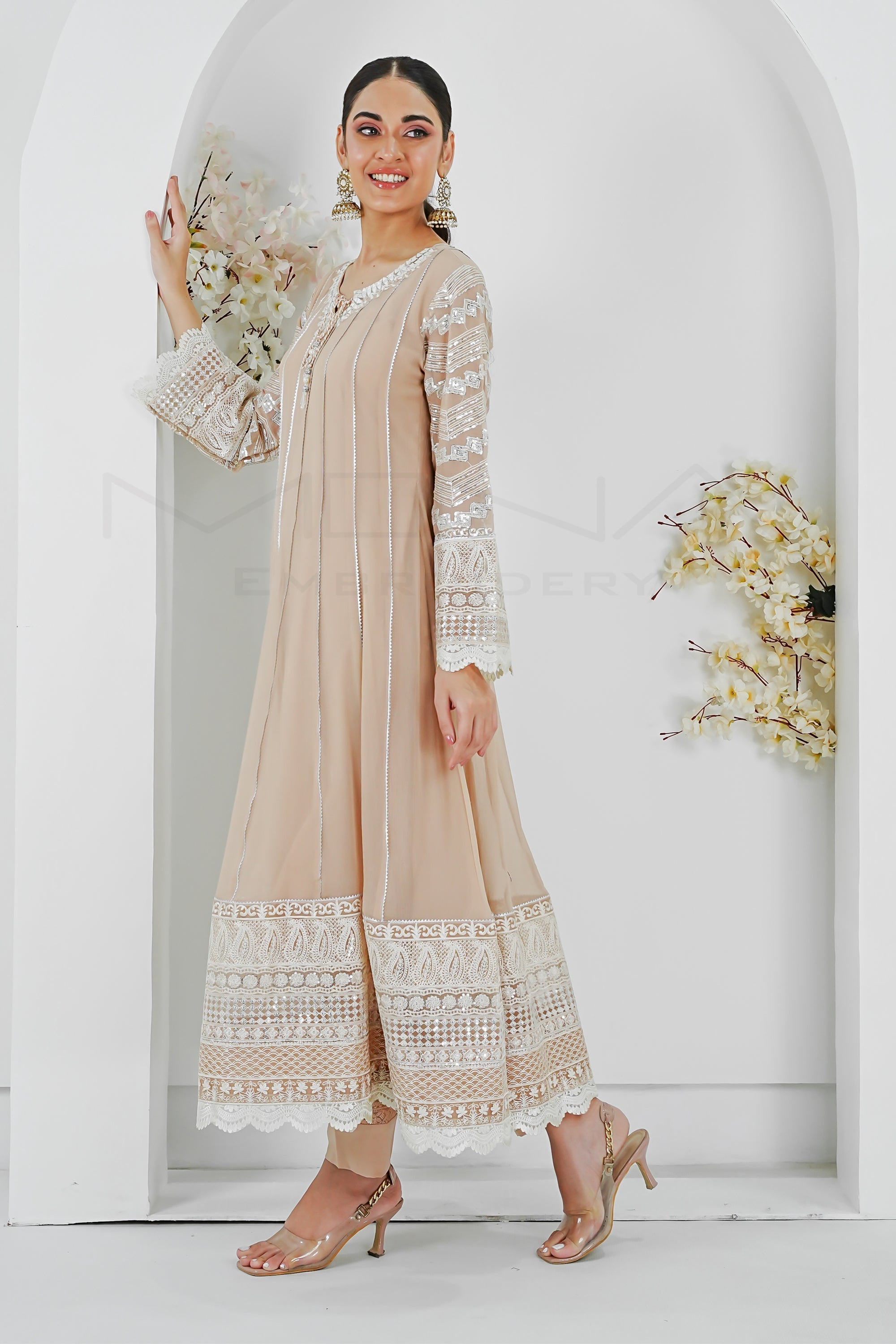 KURTI-121 - PEACH - PRET