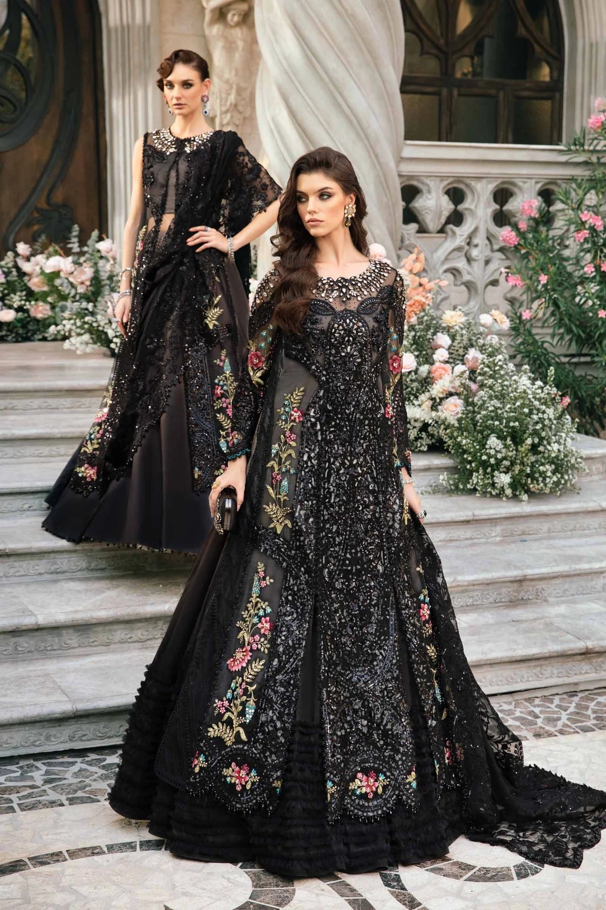 Maria B - 3 PIECE UNSTITCHED EMBROIDERED SUIT - BD-2802