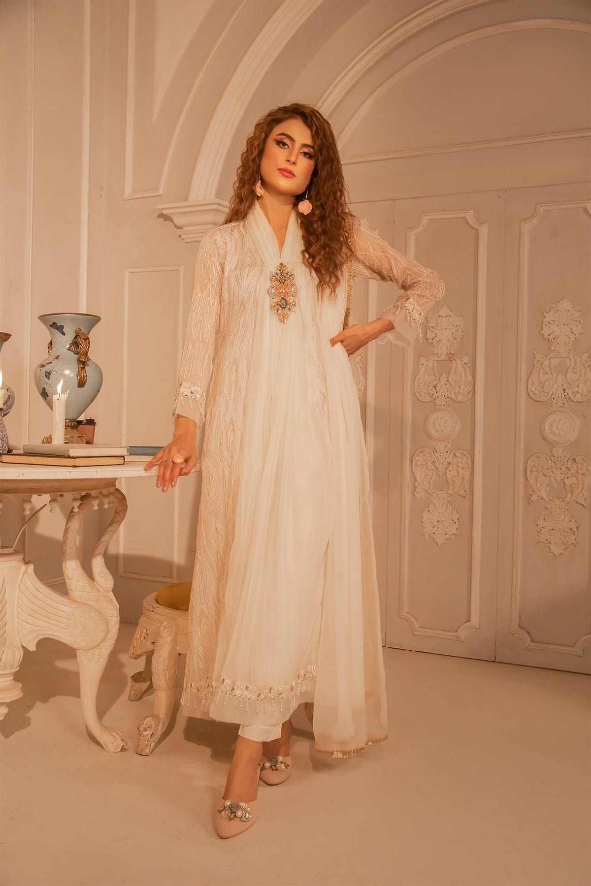 KURTI - 109 - OFF WHITE - PRET