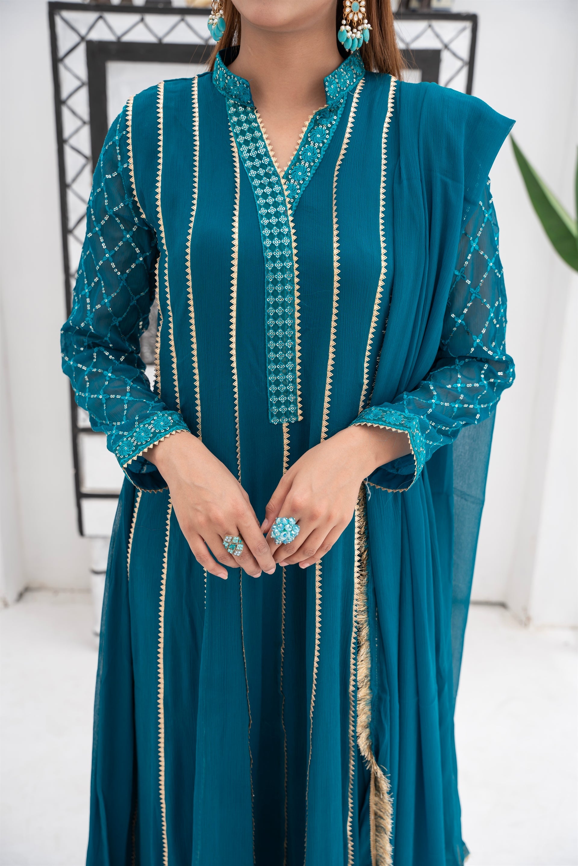 KURTI - 106 - TEAL - PRET