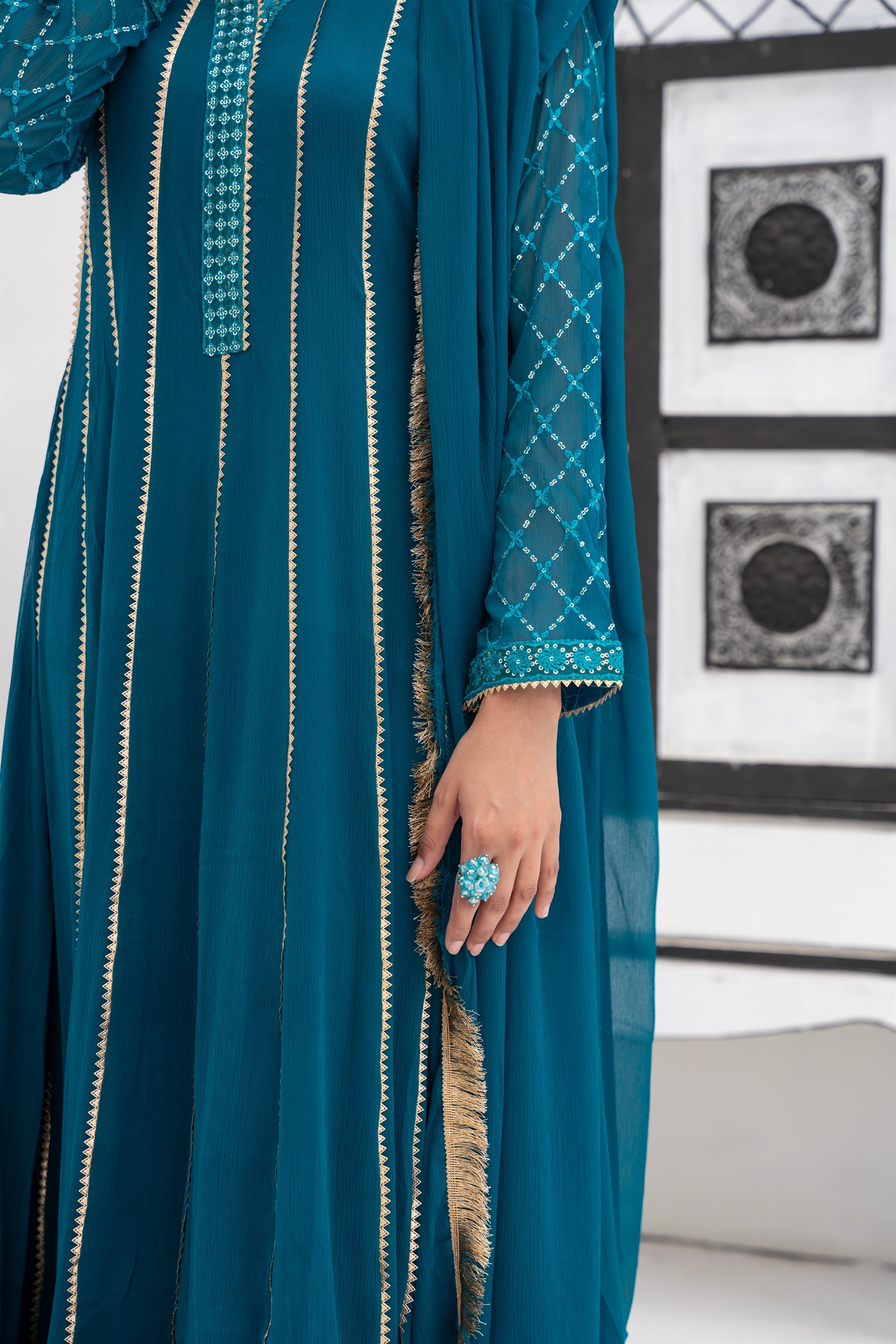 KURTI - 106 - TEAL - PRET