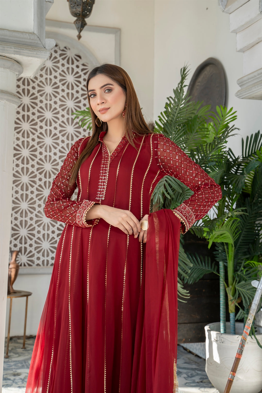 KURTI - 106 - MAROON - PRET