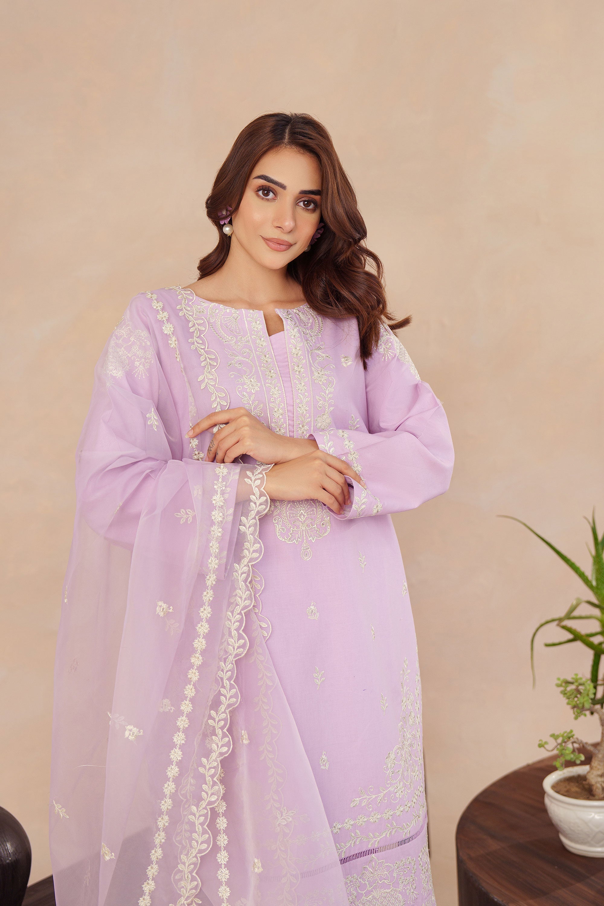 Elif-3Pc Embroidered