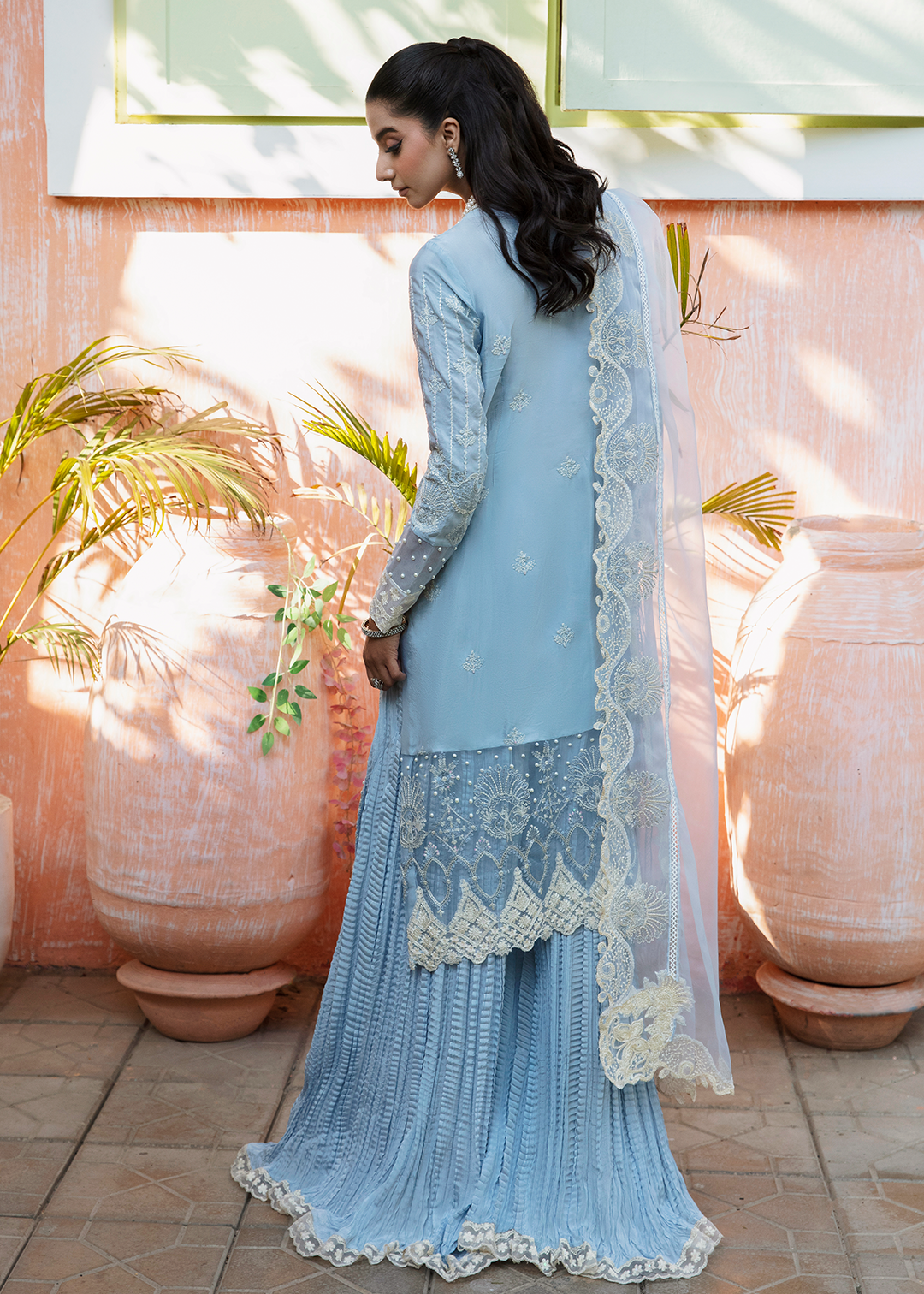 RANG E NOOR - SUMBUL-SKY BLUE - LUXURY PRET