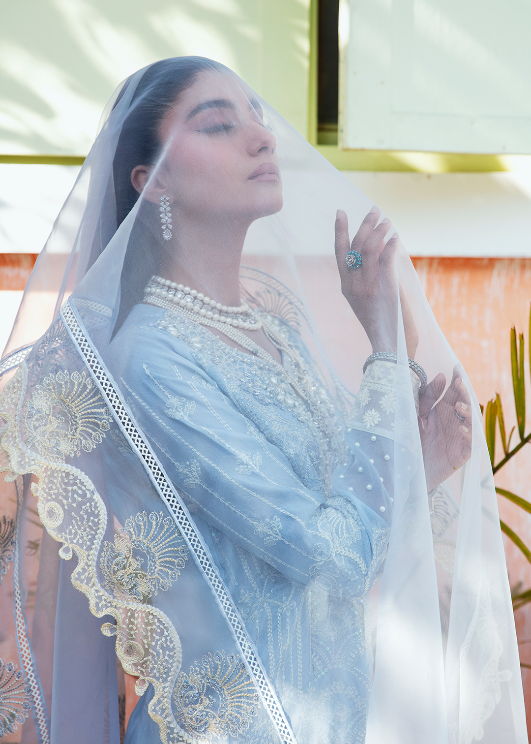 RANG E NOOR - SUMBUL-SKY BLUE - LUXURY PRET