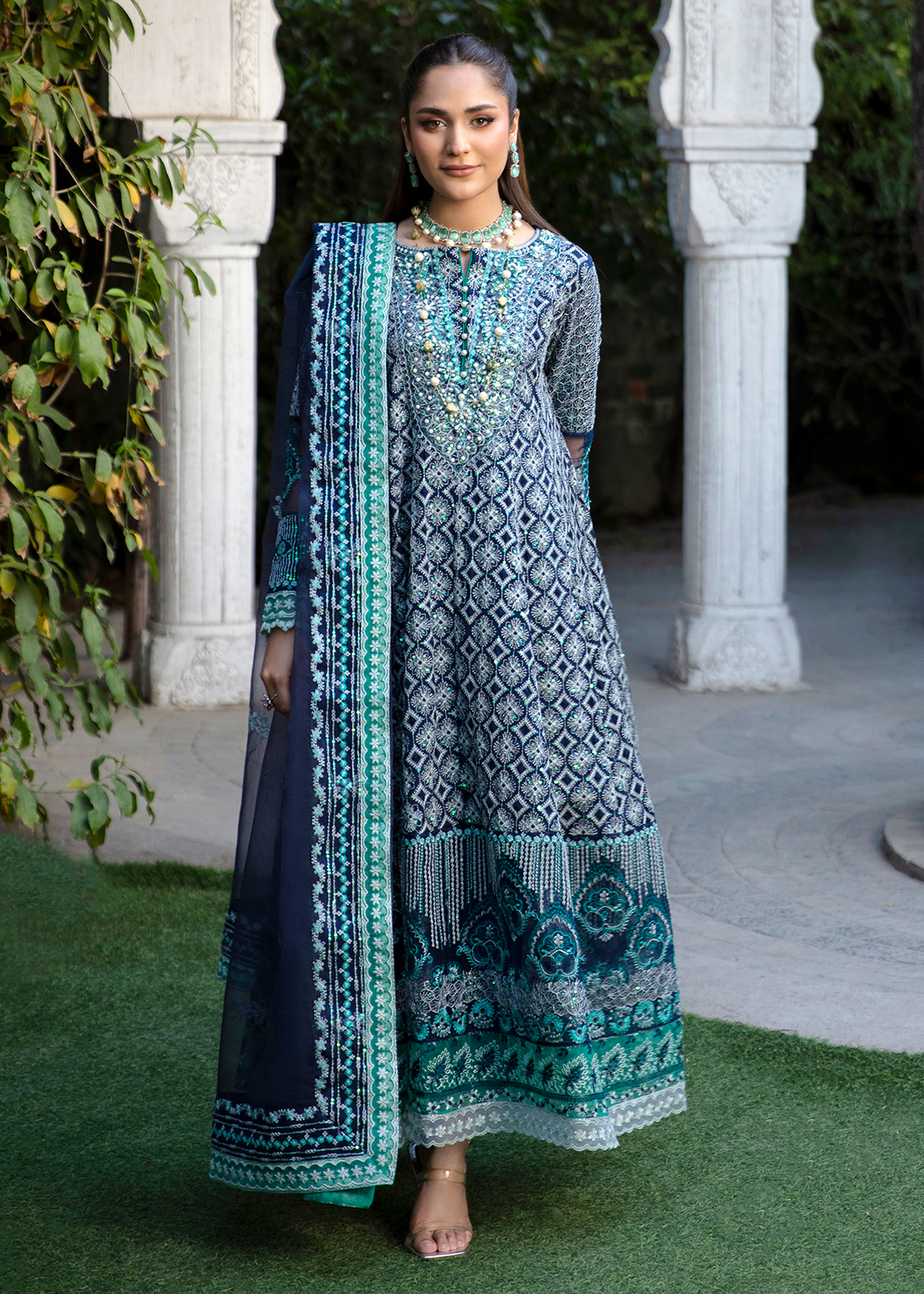 RANG E NOOR - NARGIS-NAVY BLUE - LUXURY PRET