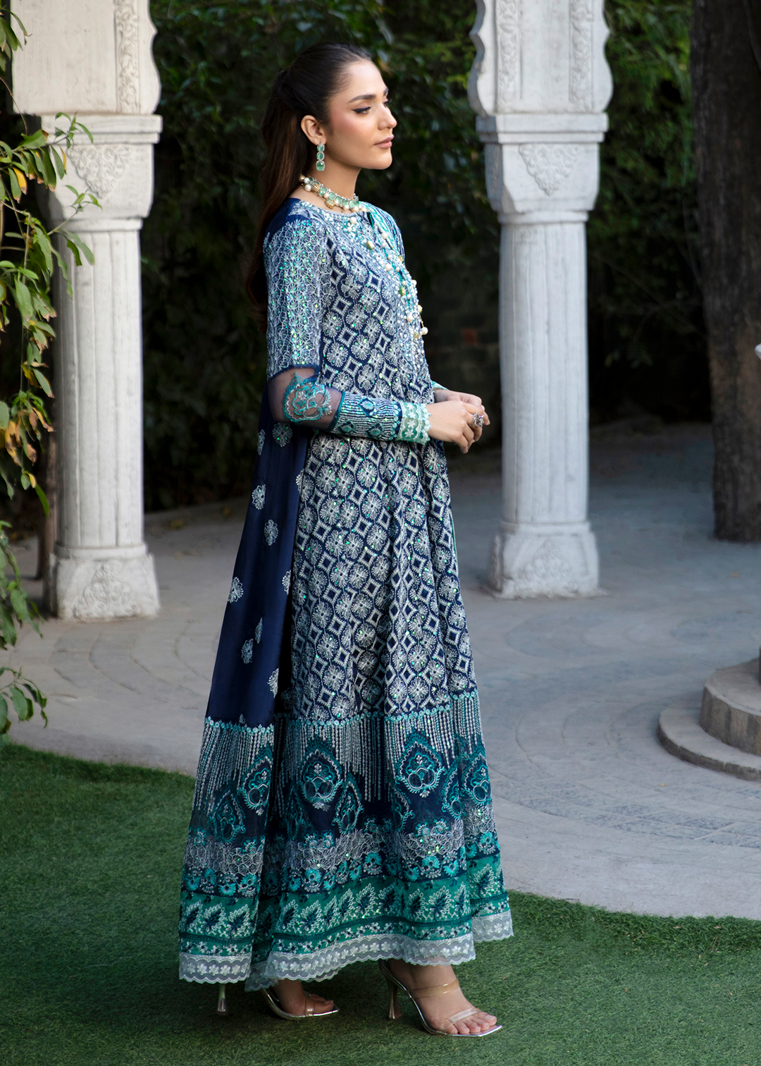 RANG E NOOR - NARGIS-NAVY BLUE - LUXURY PRET