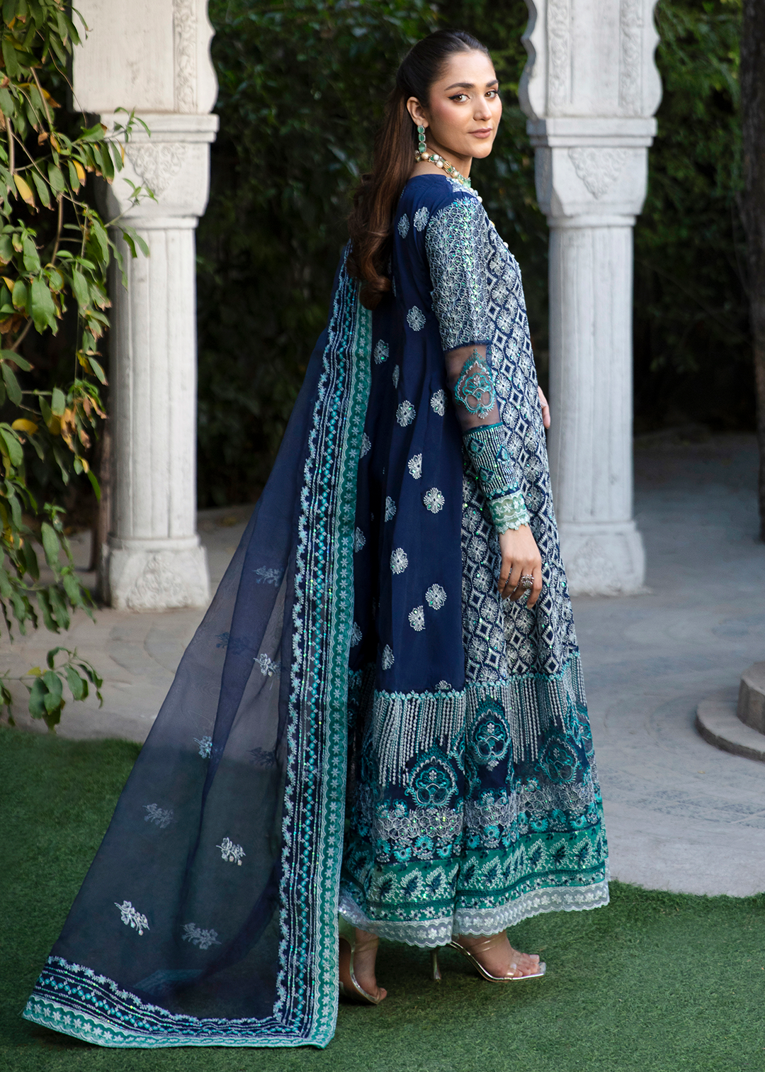 RANG E NOOR - NARGIS-NAVY BLUE - LUXURY PRET