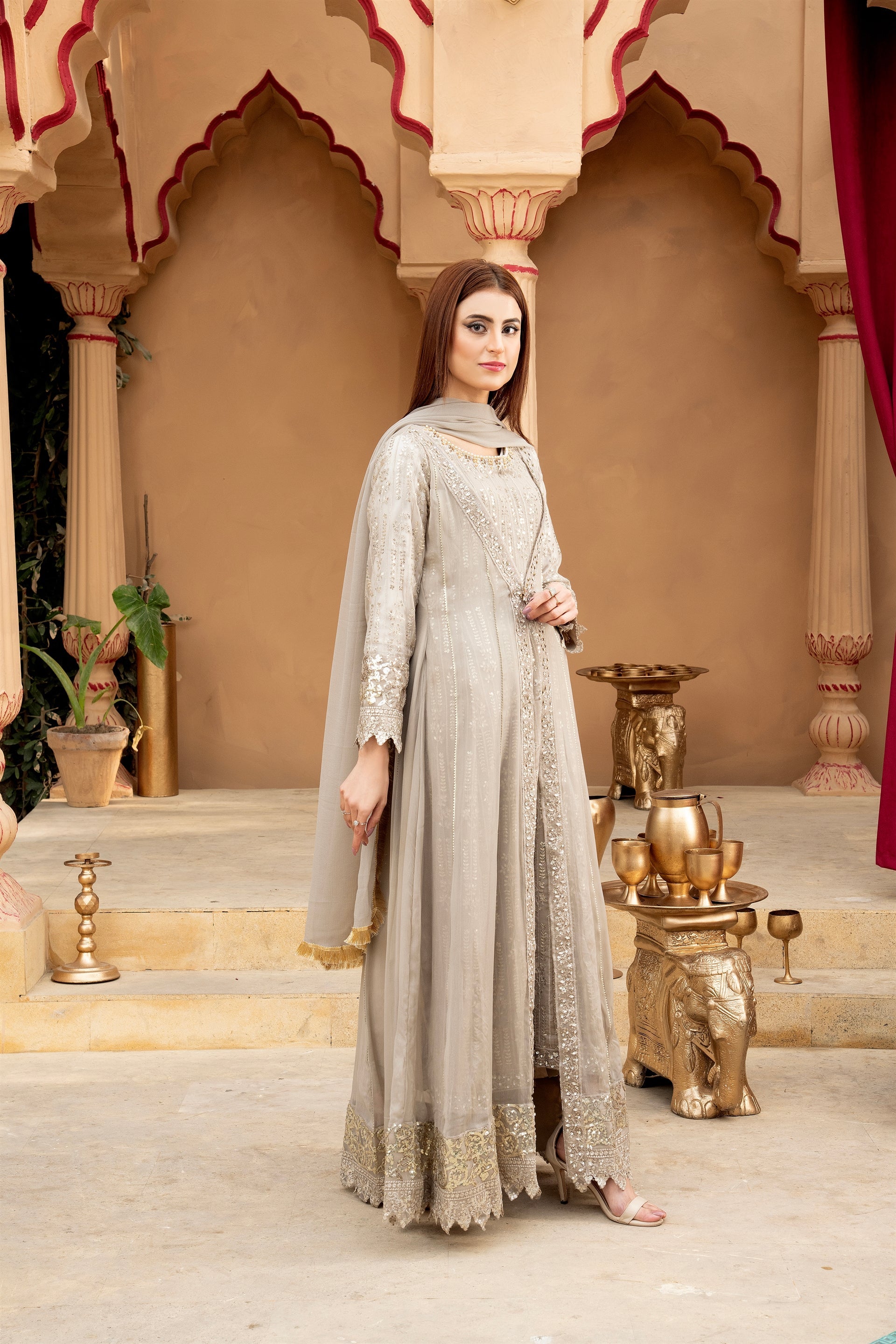 KURTI-B-005 - SAND - LUXURY PRET