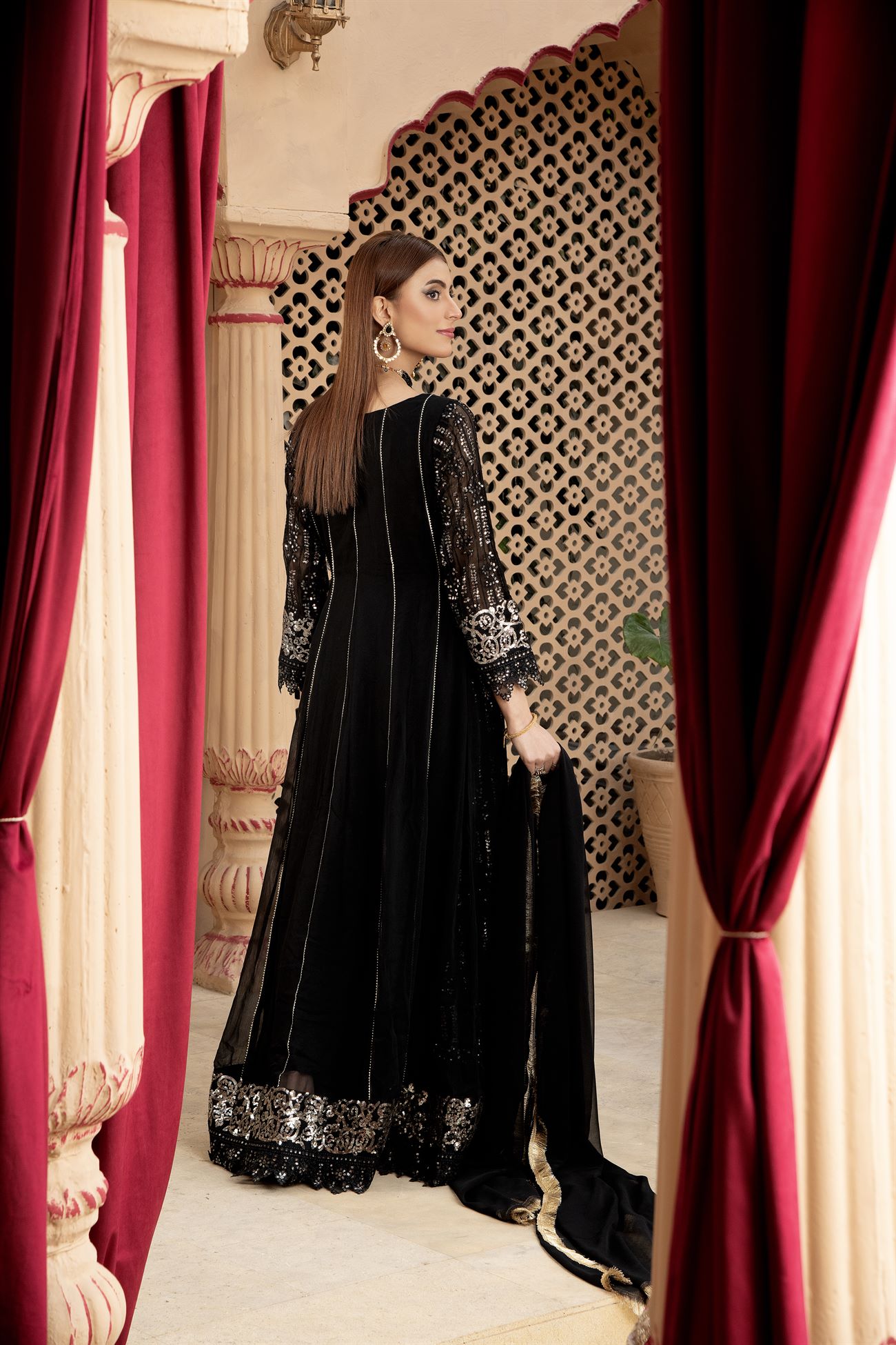 KURTI-B-005 - BLACK - LUXURY PRET