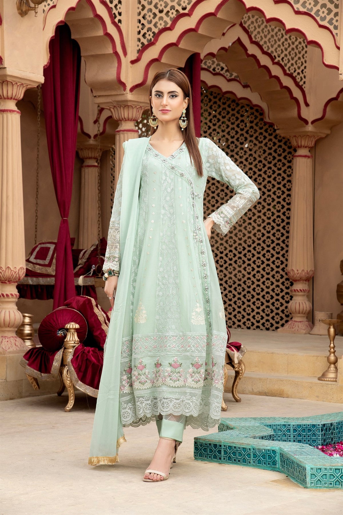 Angrakha-B-008 - AQUA - LUXURY PRET