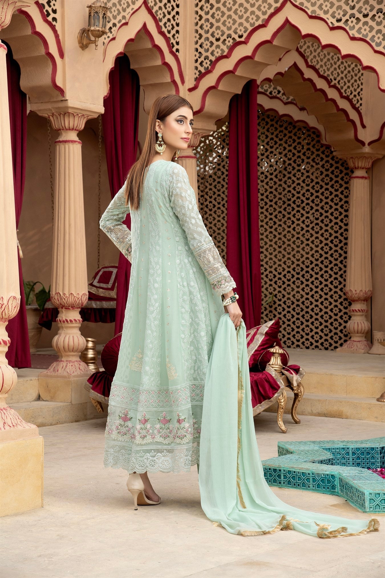 Angrakha-B-008 - AQUA - LUXURY PRET