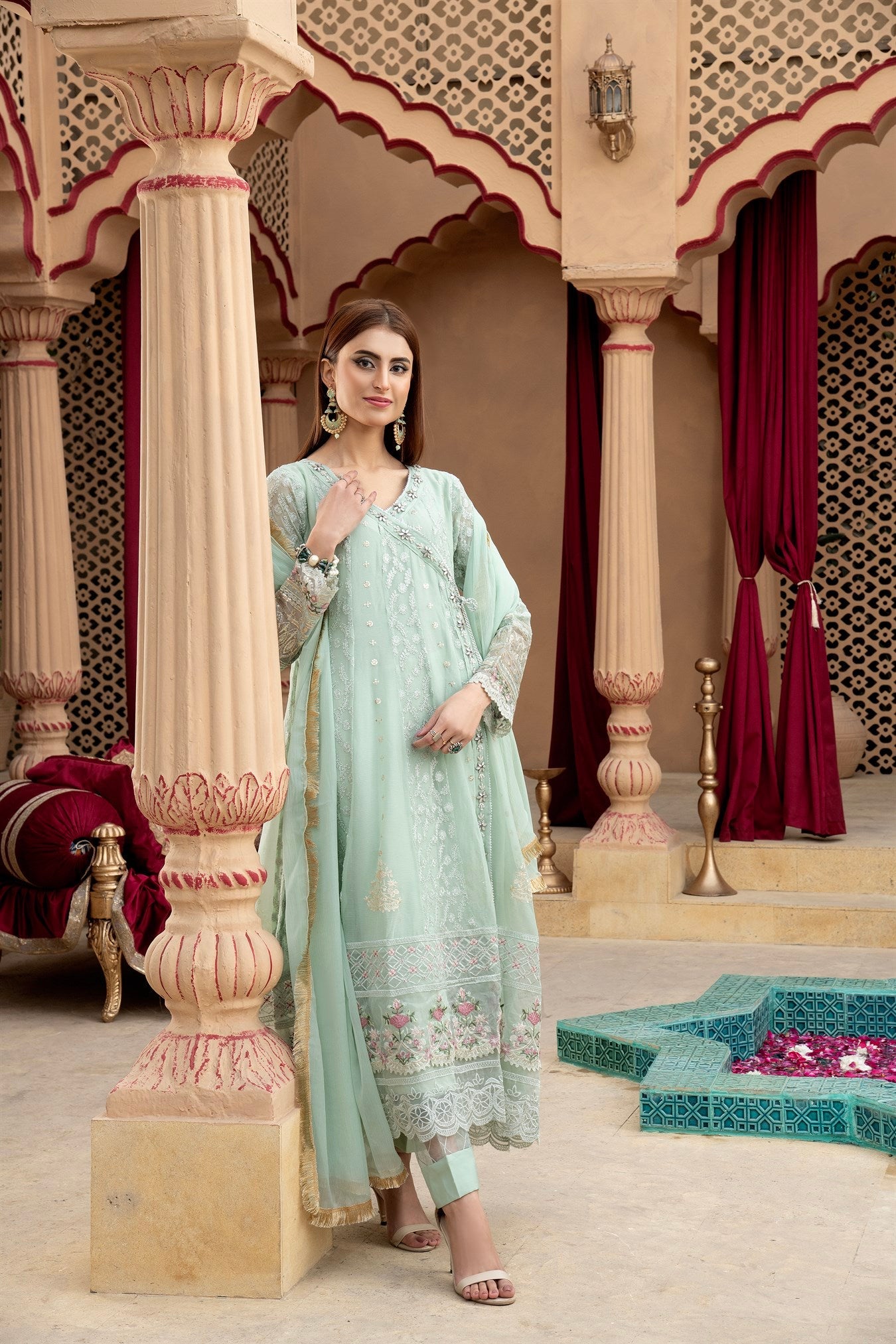 Angrakha-B-008 - AQUA - LUXURY PRET